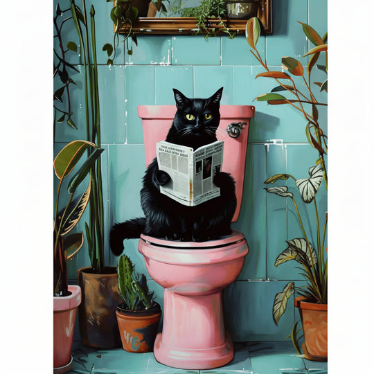 Kat op de wc