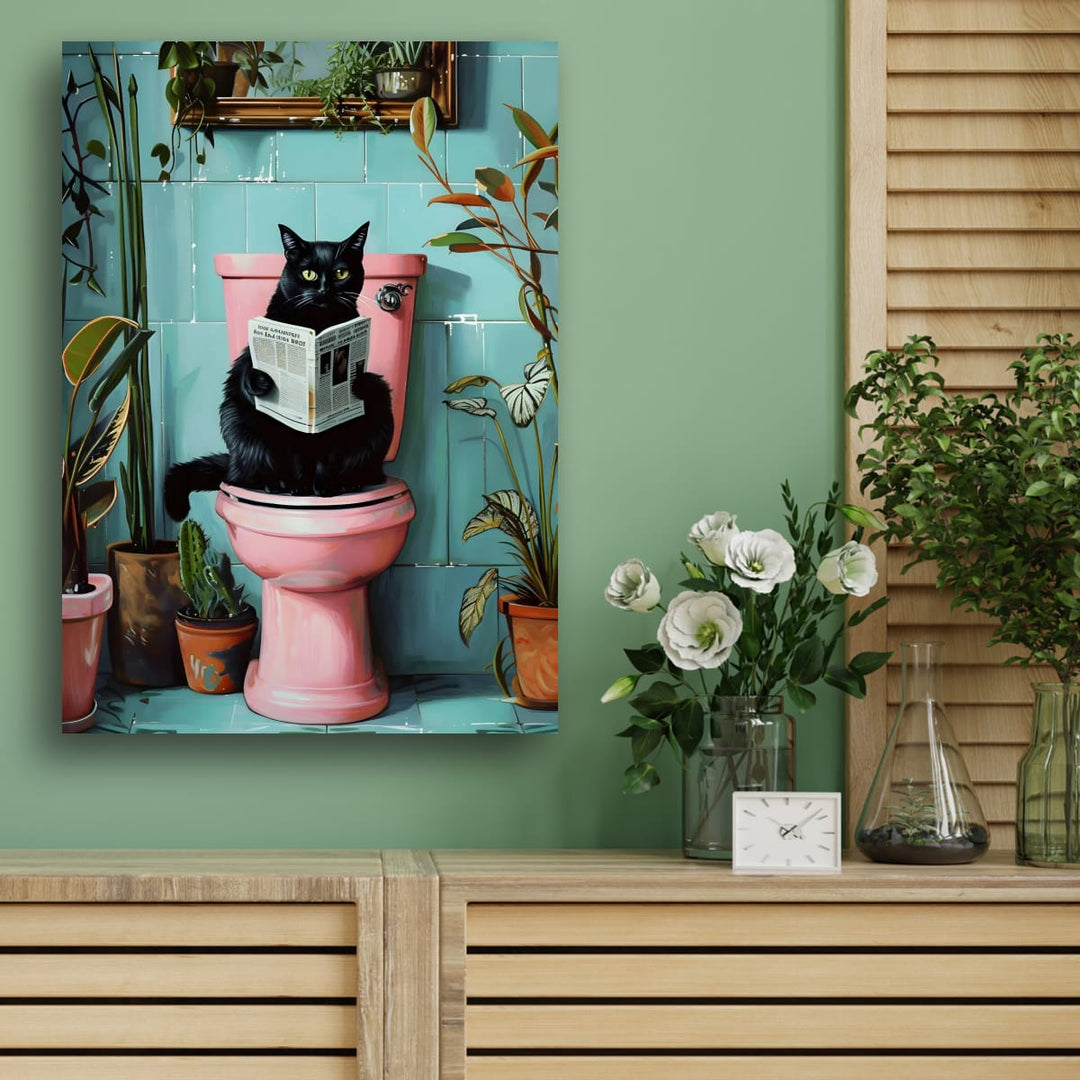 Kat op de wc