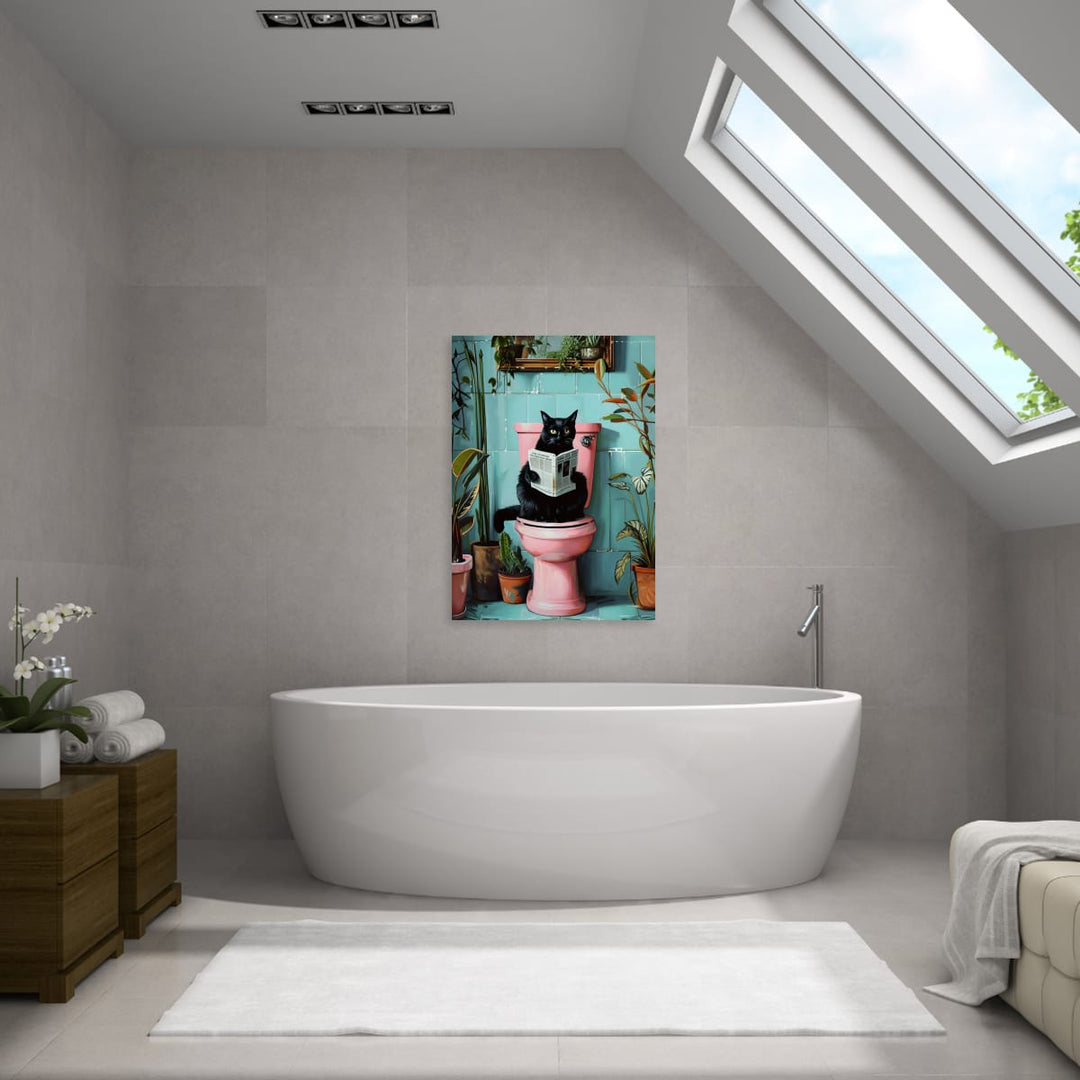 Kat op de wc