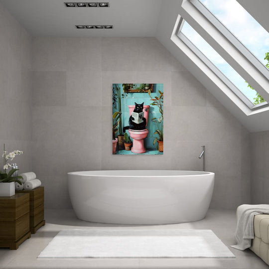 Kat op de wc