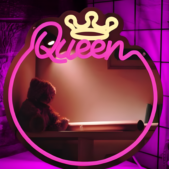 Néon LED - Miroir Queen