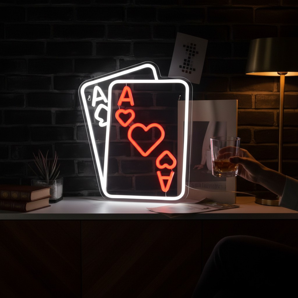 Néon LED - As De Coeur