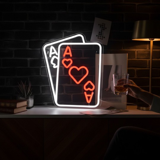 Néon LED - As De Coeur